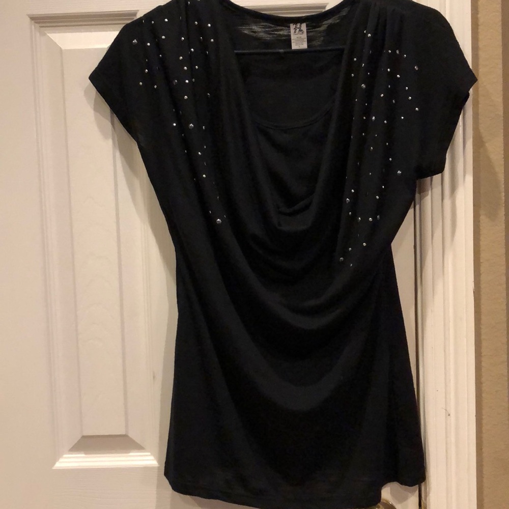 Black blouse with gems
